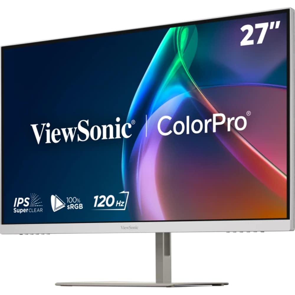 Monitor LED IPS ViewSonic VP2766-2K-W, 27", QHD, 120Hz, Pantone Validated, USB-C 90W, alb