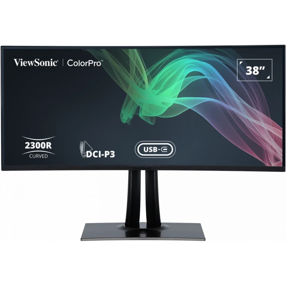Monitor curbat LED IPS ViewSonic VP3881A, 37.5", WQHD+, 60Hz, Pantone Validated, USB-C 90W, negru