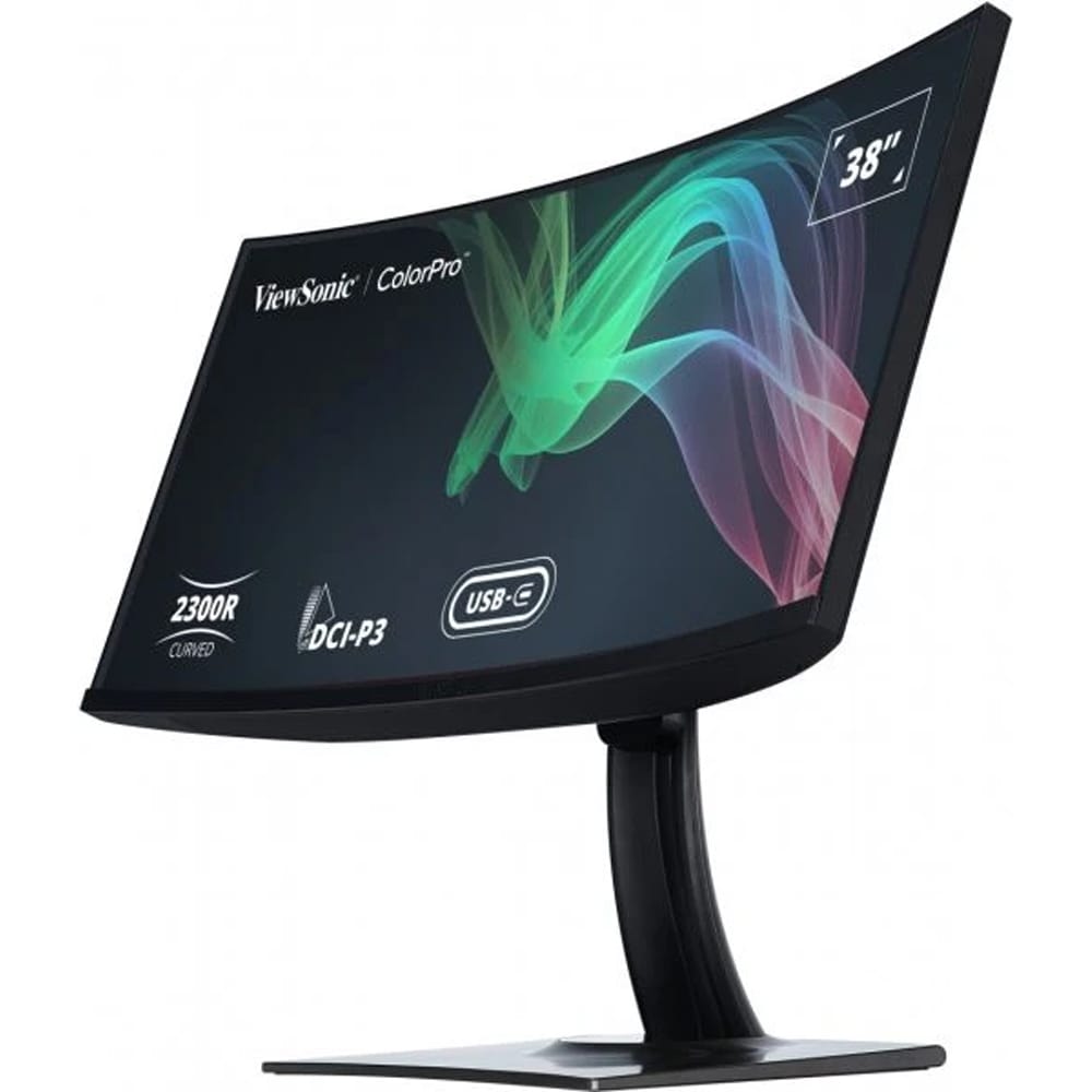 Monitor curbat LED IPS ViewSonic VP3881A, 37.5", WQHD+, 60Hz, Pantone Validated, USB-C 90W, negru