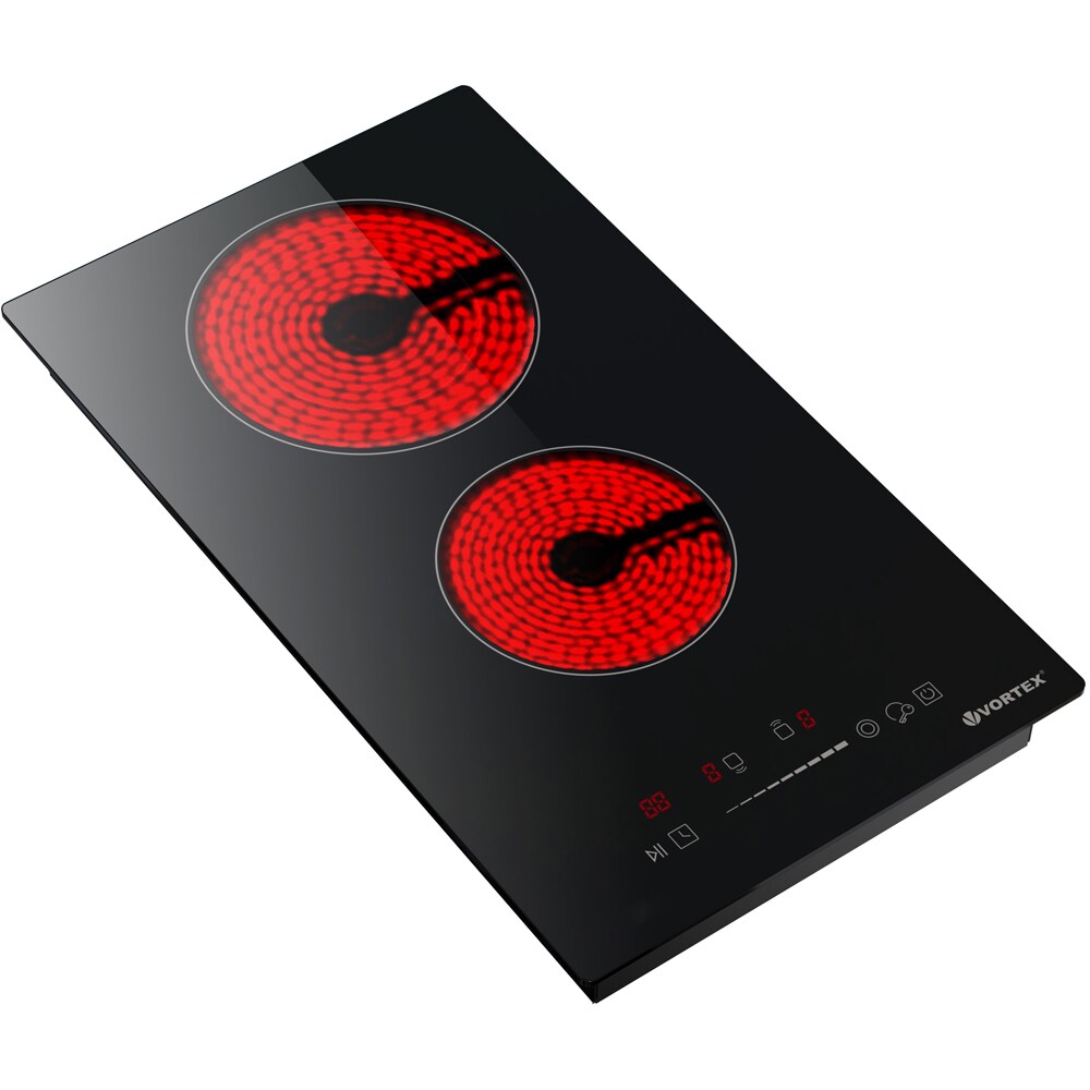 Plita incorporabila VORTEX VPV30DBK01S, Vitroceramica, 2 arzatoare, Touch Control, negru