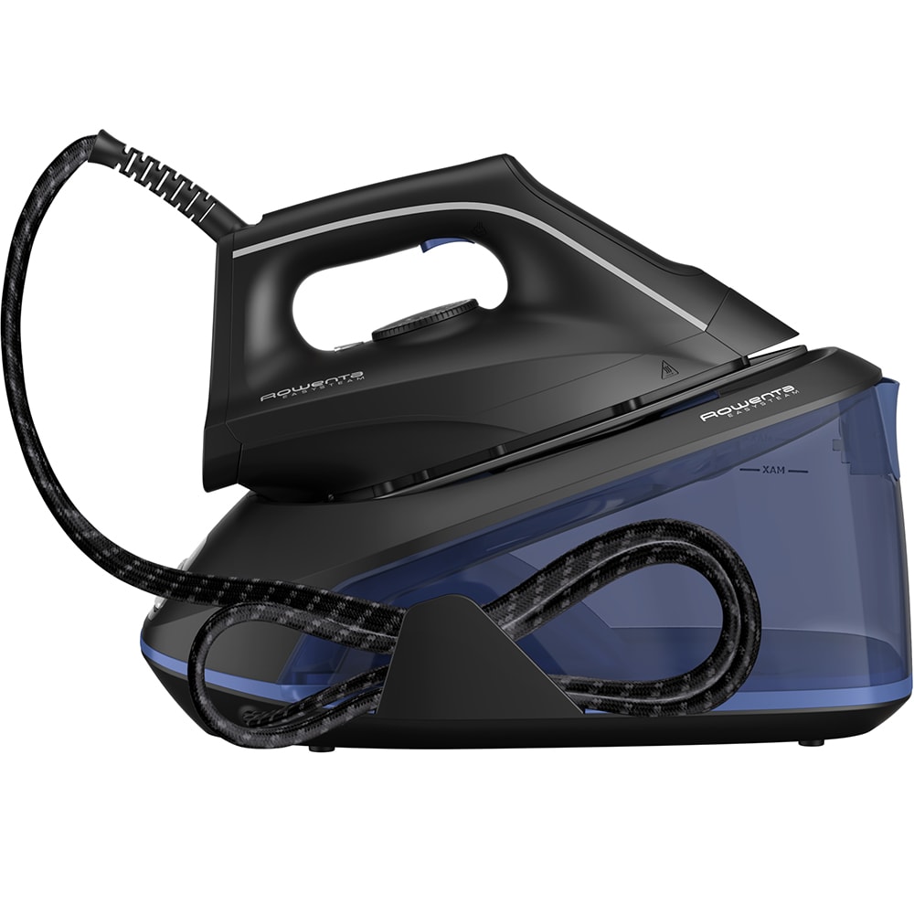 Statie de calcat ROWENTA Easy Steam VR5121F0, 2400W, 230g/min, 1400ml, talpa AirGlide Inox, albastru inchis-negru