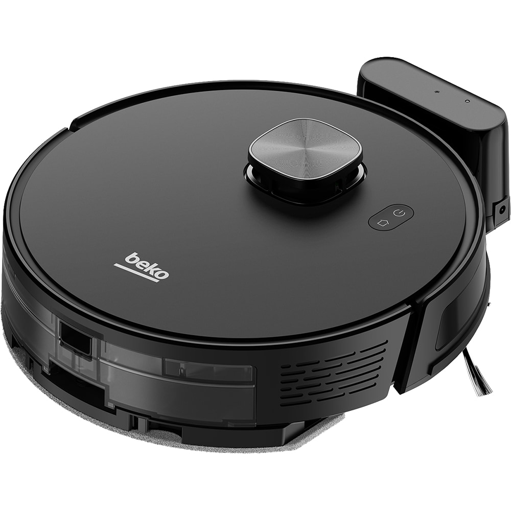 Aspirator robot BEKO VRR52514VB, 0.34l, 14.4V, autonomie max 170 min, Wi-Fi Home Direct, functie mop, negru