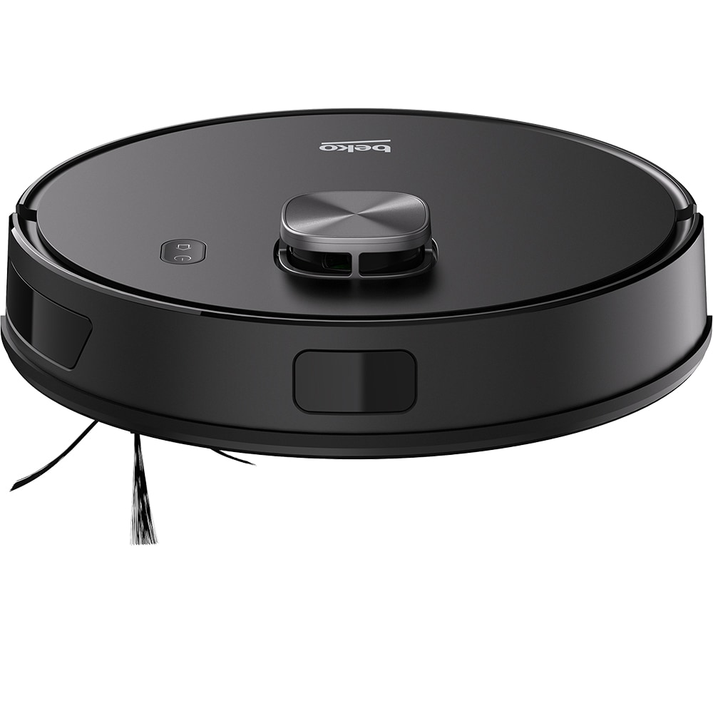 Aspirator robot BEKO VRR52514VB, 0.34l, 14.4V, autonomie max 170 min, Wi-Fi Home Direct, functie mop, negru