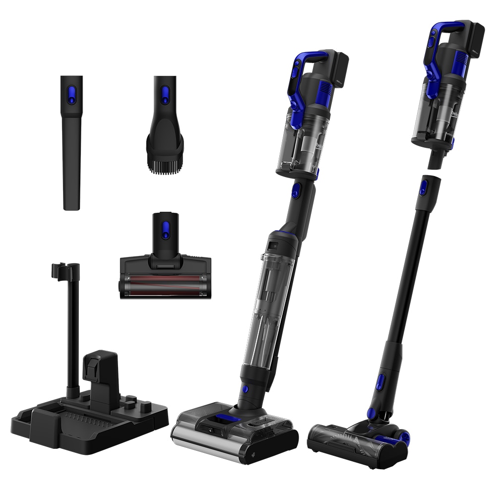 Aspirator vertical BEKO 3in1 Wet&Dry VRW90421VD, 0.4l, 21.6V, autonomie max 60 min, functie auto-curatare, negru-albastru