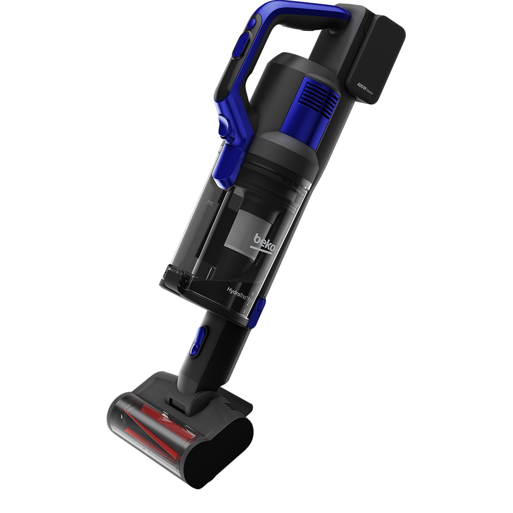 Aspirator vertical BEKO 3in1 Wet&Dry VRW90421VD, 0.4l, 21.6V, autonomie max 60 min, functie auto-curatare, negru-albastru