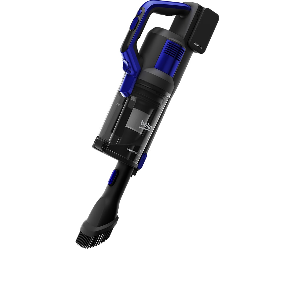 Aspirator vertical BEKO 3in1 Wet&Dry VRW90421VD, 0.4l, 21.6V, autonomie max 60 min, functie auto-curatare, negru-albastru