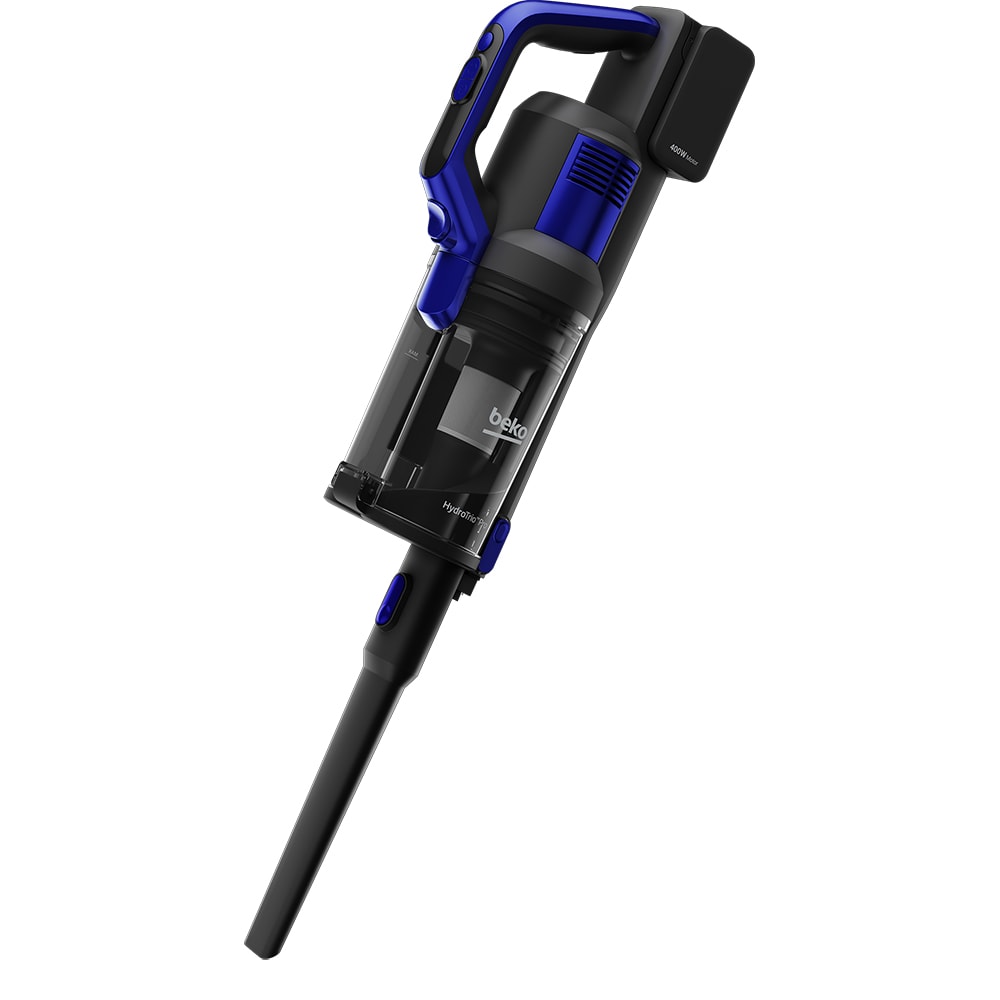 Aspirator vertical BEKO 3in1 Wet&Dry VRW90421VD, 0.4l, 21.6V, autonomie max 60 min, functie auto-curatare, negru-albastru