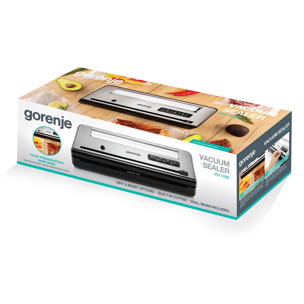 Aparat de vidat GORENJE VS110BE, 110W, argintiu-negru 