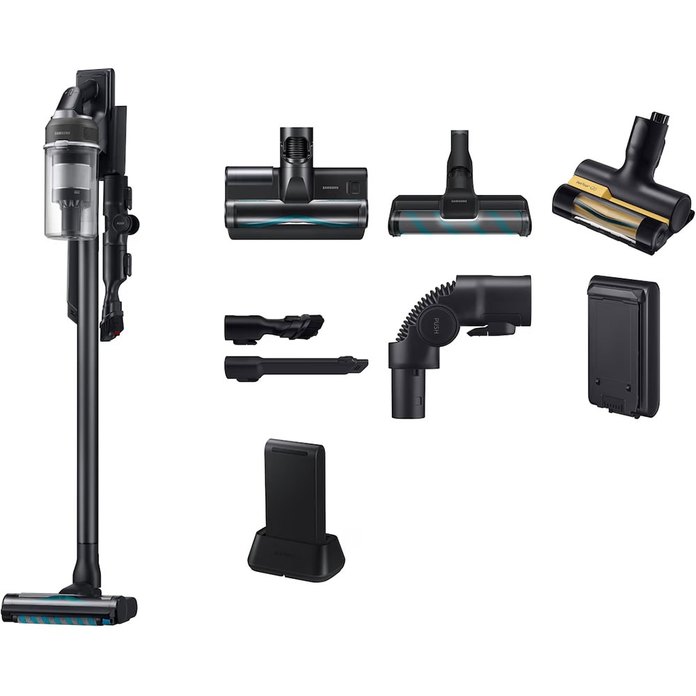 Aspirator vertical SAMSUNG Jet 85S Complete Extra VS70H25WEC/GE, 0.8l, 25.2V, autonomie max 120 min, negru