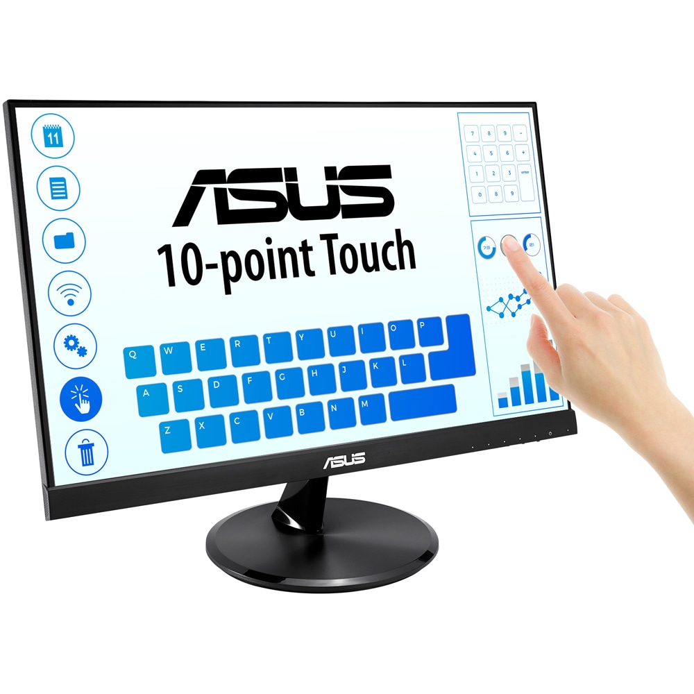MonitorED IPS ASUS VT229H, 21.5", Full HD, 60Hz, Touch, Flicker-Free, negru