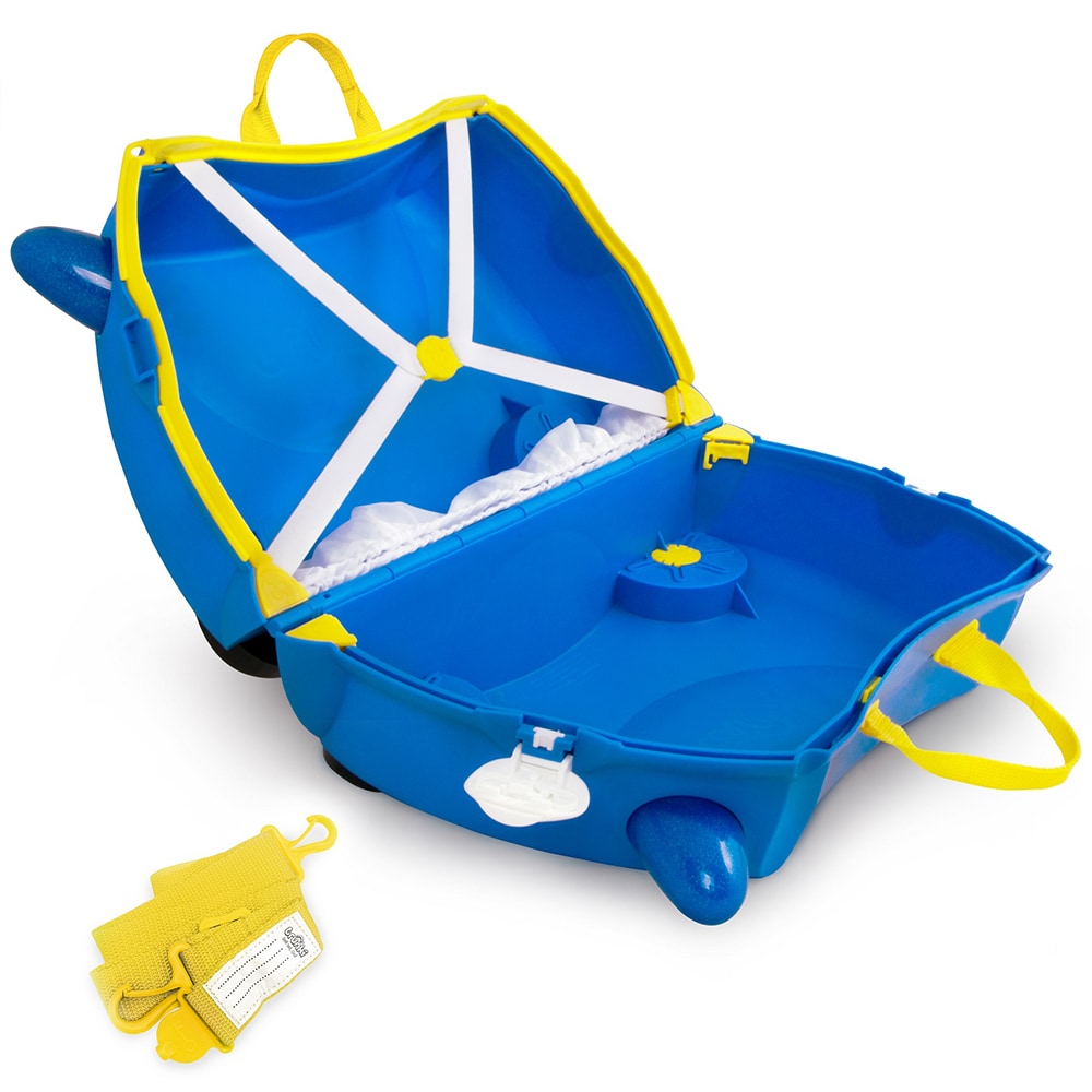 Troler copii TRUNKI Percy Masina De Politie 0323-Gb01, 31 cm, albastru