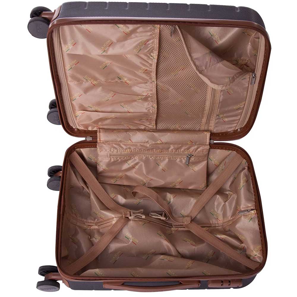 Troler ELLA ICON Leaf 1286, 55 cm, gri inchis