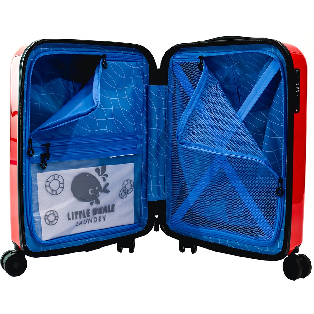 Troler copii ELLA ICON Blue Whale, 55 cm, rosu
