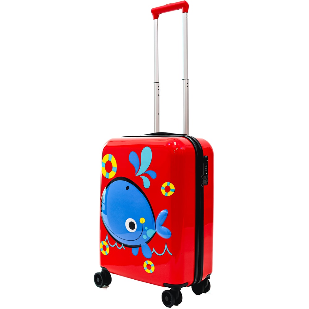 Troler copii ELLA ICON Blue Whale, 55 cm, rosu