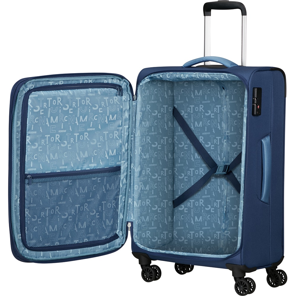 Troler AMERICAN TOURISTER Pulsonic, 68 cm, albastru