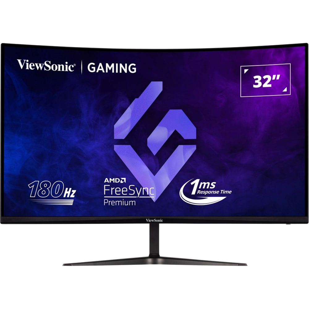 Monitor curbat LED VA VIEWSONIC VX3218C-2K, 32", QHD, 180Hz, HDR10, AMD FreeSync Premium, negru