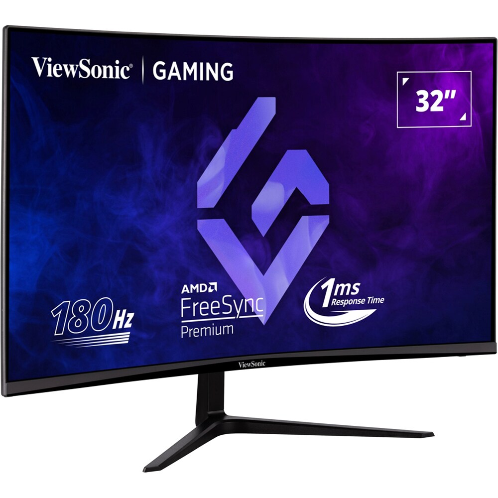 Monitor curbat LED VA VIEWSONIC VX3218C-2K, 32", QHD, 180Hz, HDR10, AMD FreeSync Premium, negru