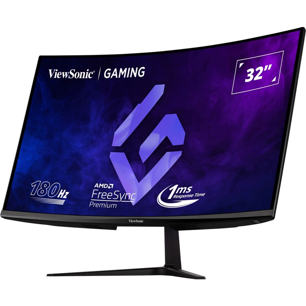 Monitor curbat LED VA VIEWSONIC VX3218C-2K, 32", QHD, 180Hz, HDR10, AMD FreeSync Premium, negru
