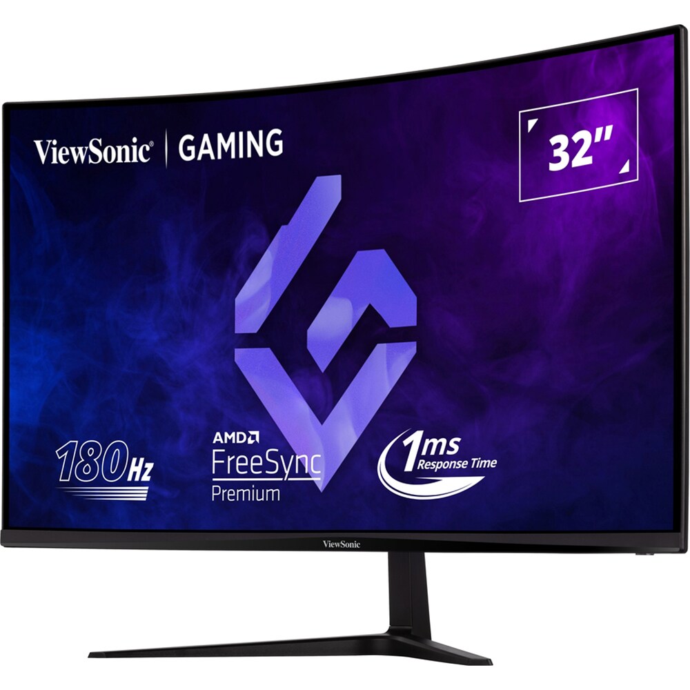 Monitor curbat LED VA VIEWSONIC VX3218C-2K, 32", QHD, 180Hz, HDR10, AMD FreeSync Premium, negru