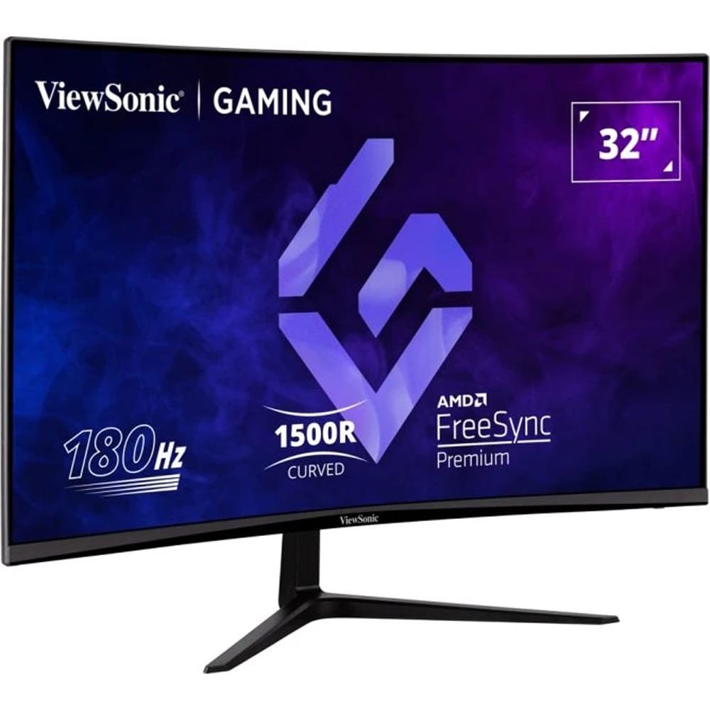 Monitor curbat Gaming LED VA ViewSonic VX3218-PC-MHD, 31.5", Full HD, 180Hz, FreeSync Premium, negru