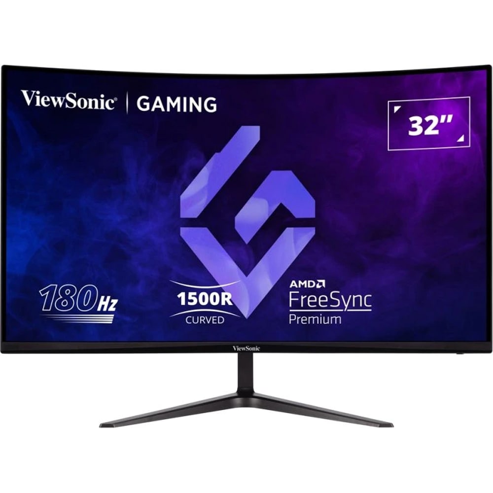 Monitor curbat Gaming LED VA ViewSonic VX3218-PC-MHD, 31.5", Full HD, 180Hz, FreeSync Premium, negru