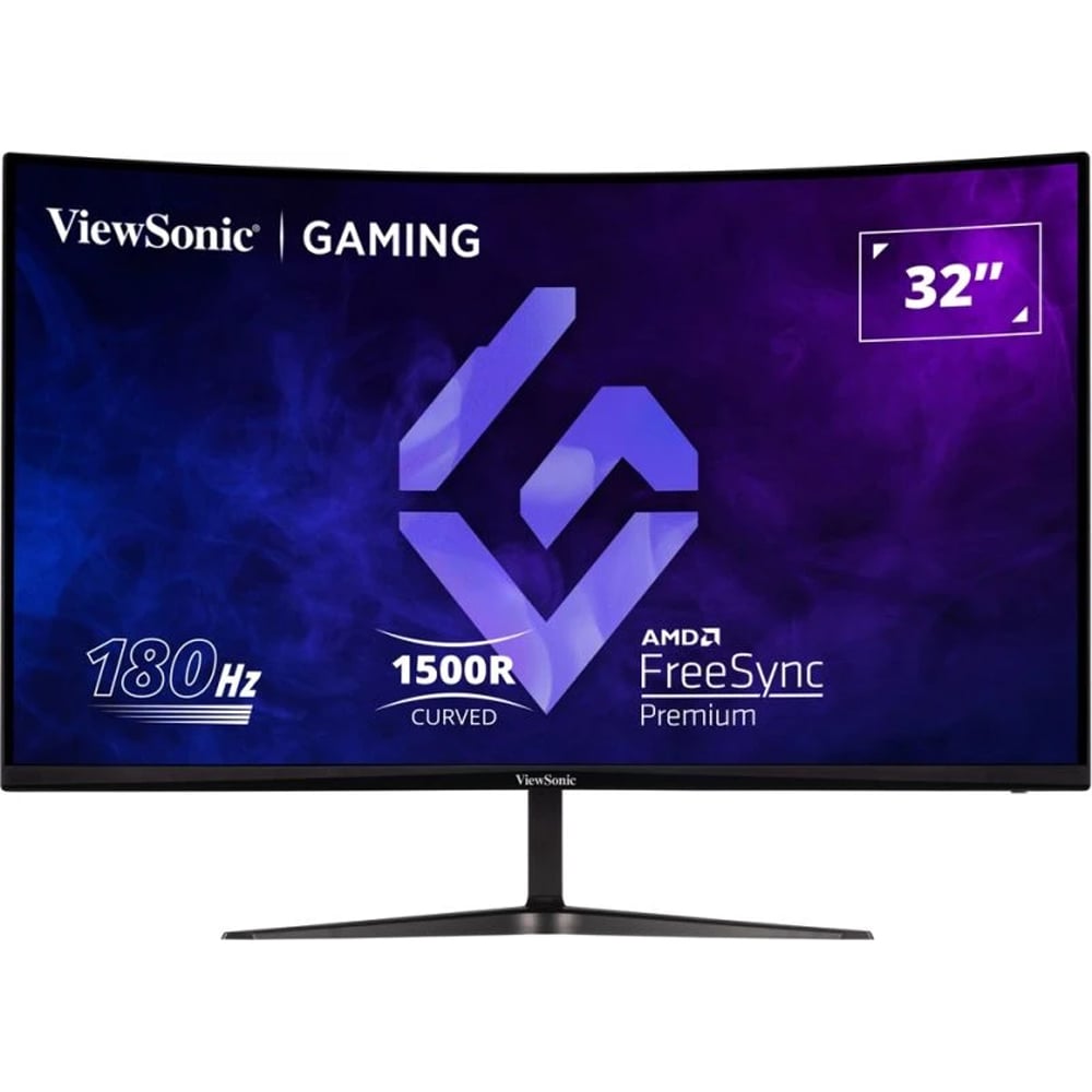 Monitor curbat Gaming LED VA ViewSonic VX3218-PC-MHD, 31.5", Full HD, 180Hz, FreeSync Premium, negru