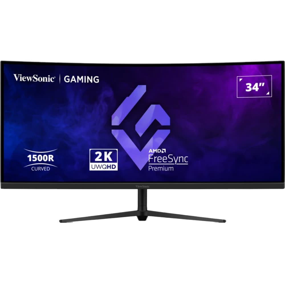 Monitor curbat Gaming LED VA ViewSonic VX3418C-2K, 34", UWQHD, 180Hz, FreeSync Premium, HDR10, negru