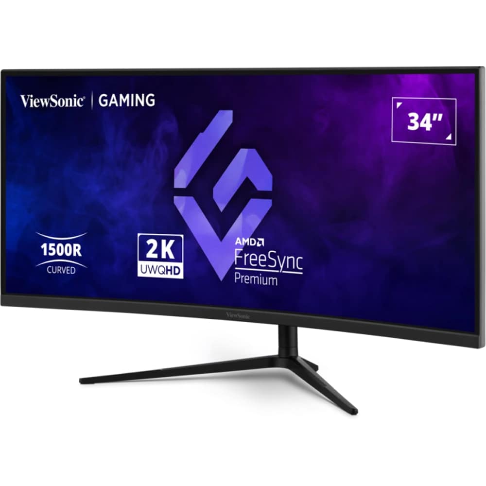 Monitor curbat Gaming LED VA ViewSonic VX3418C-2K, 34", UWQHD, 180Hz, FreeSync Premium, HDR10, negru