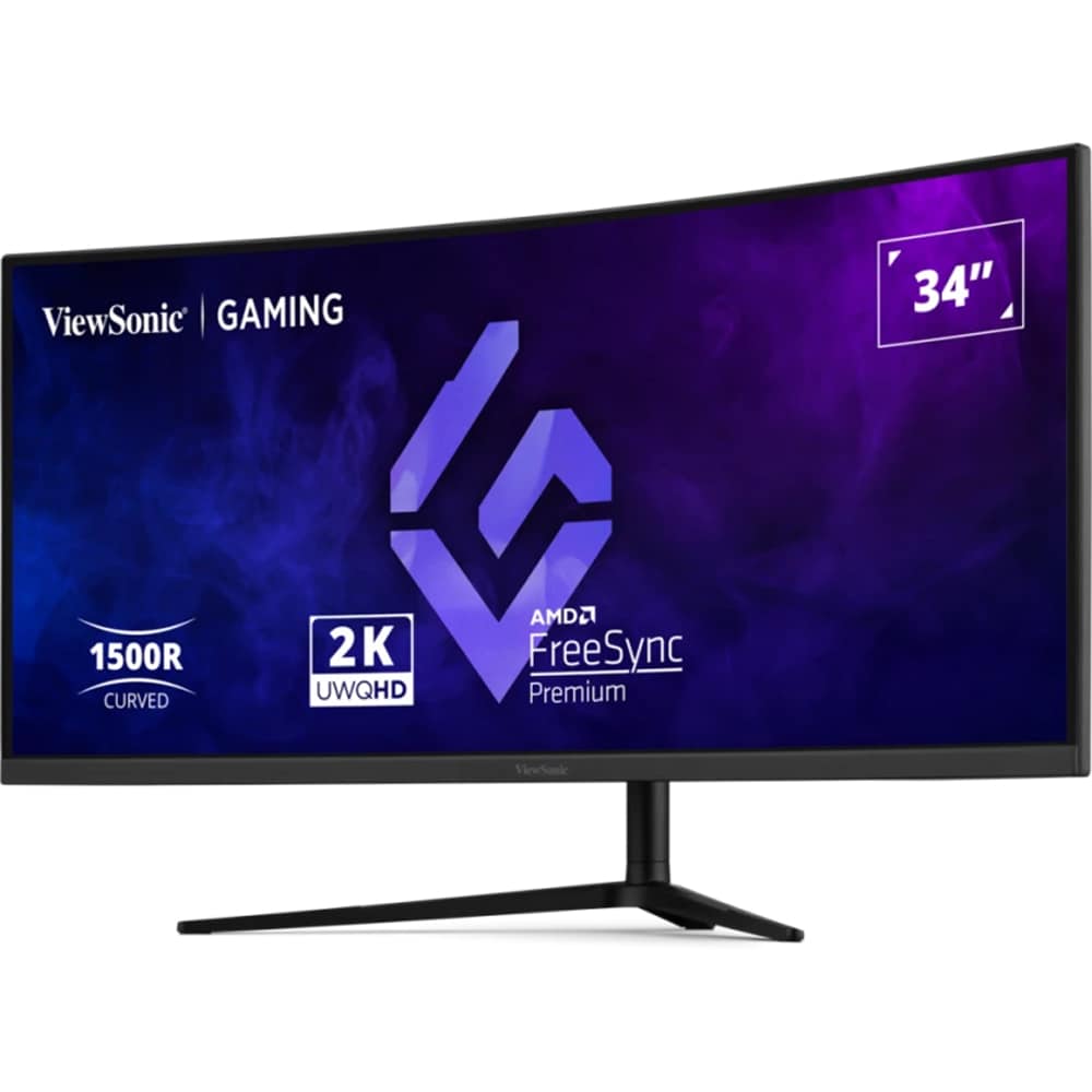 Monitor curbat Gaming LED VA ViewSonic VX3418C-2K, 34", UWQHD, 180Hz, FreeSync Premium, HDR10, negru