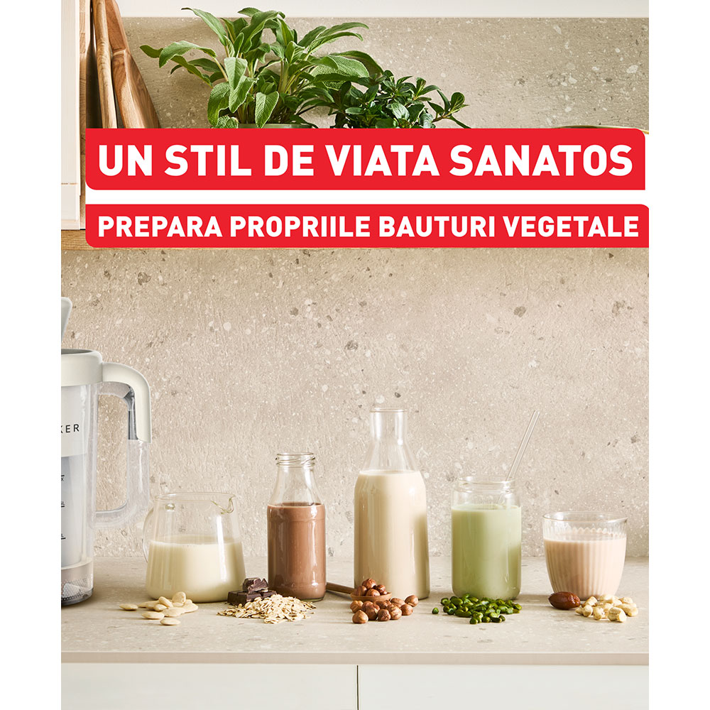 Aparat preparare lapte vegetal TEFAL Easy Milker VZ700AE0, 1l, crem