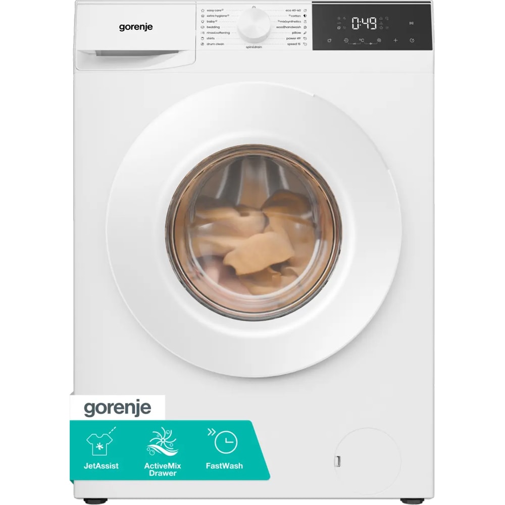Masina de spalat rufe frontala GORENJE W1G2P84A32, SteamTech, 8 kg, 1400rpm, Clasa A, alb