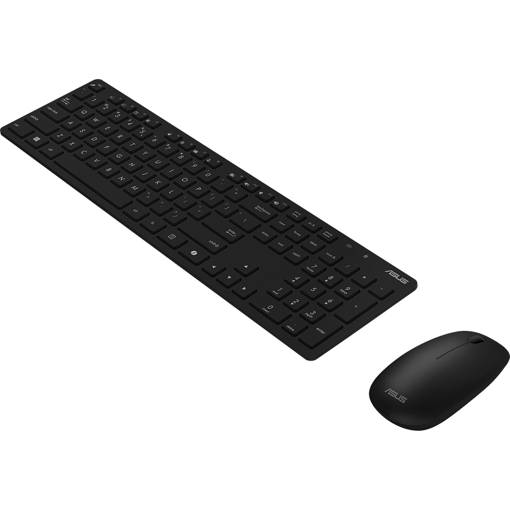 Kit tastatura si mouse wireless ASUS W5000, USB, negru