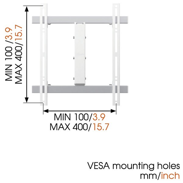 Suport TV perete VOGEL'S W53071, reglabil, 32-55", 20kg, alb