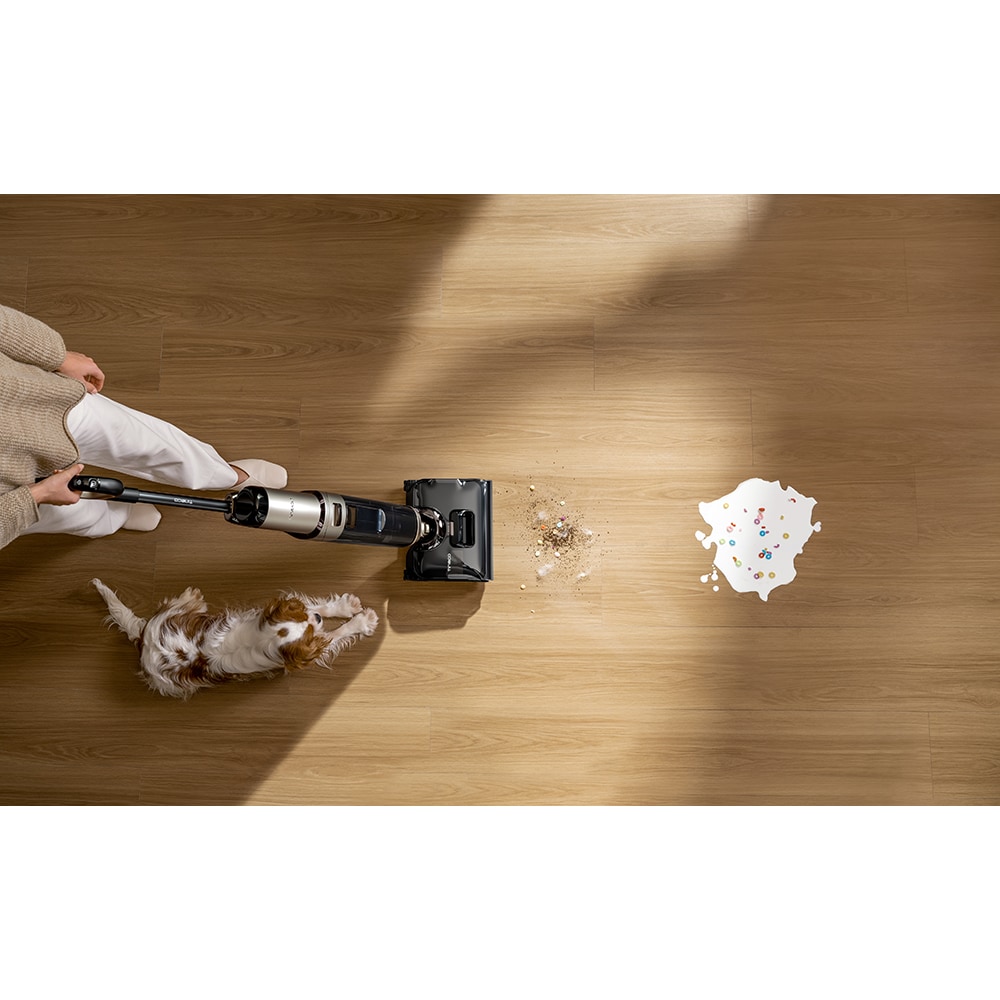 Aspirator vertical cu spalare TINECO Floor One S5 Stretch FW690100PL, 0.72l, 21.6V, autonomie max 50 min, auriu-negru