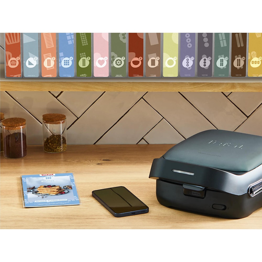 Sandwich maker TEFAL Snack Collection SW862BF0, 700W, albastru inchis-negru 