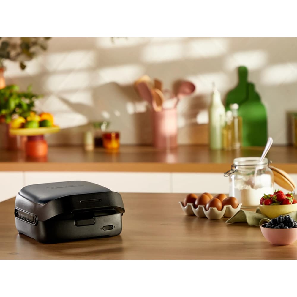 Sandwich maker TEFAL Snack Collection SW862BF0, 700W, albastru inchis-negru 
