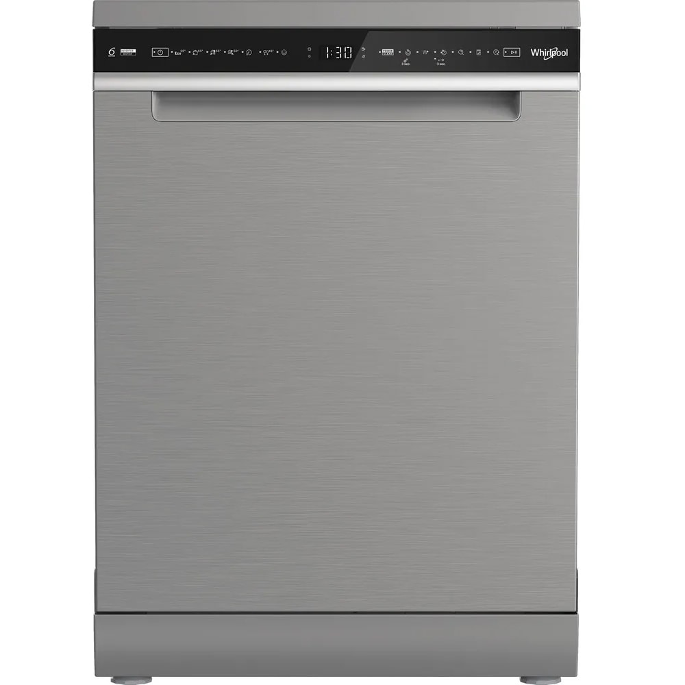 Masina de spalat vase independenta WHIRLPOOL W8F HS61X, 6th Sense, 15 seturi, 8 programe, 60 cm, Clasa A, inox