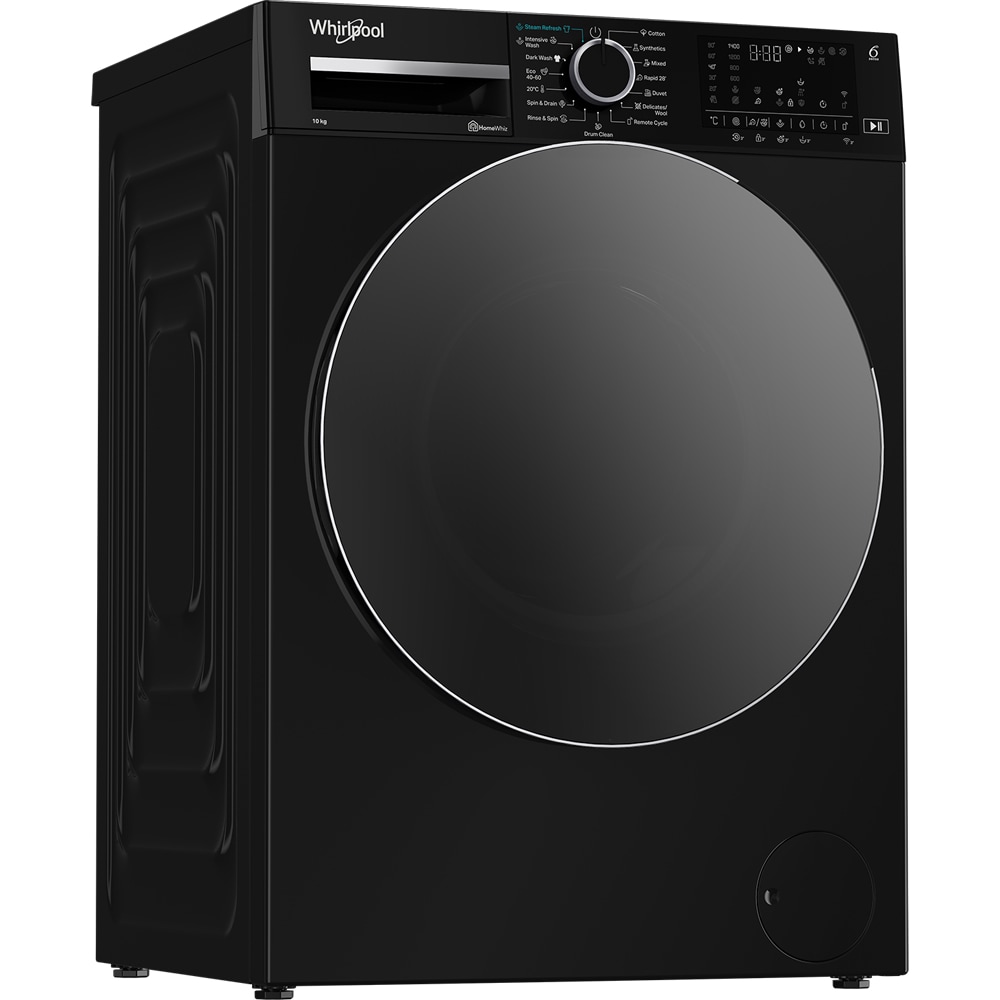 Masina de spalat rufe frontala WHIRLPOOL WAM 09BBC EE, 6th Sense, 10 kg, 1400rpm, Clasa A, Wi-Fi, negru