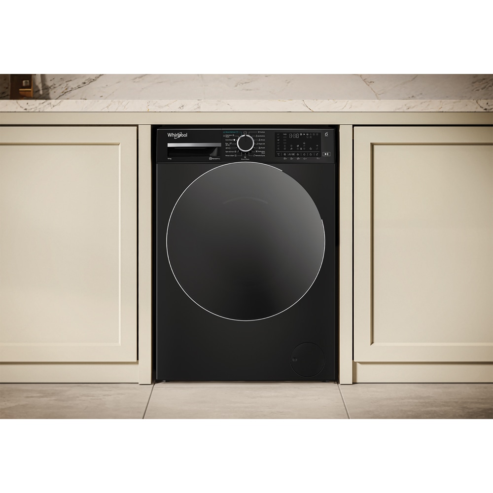 Masina de spalat rufe frontala WHIRLPOOL WAM 09BBC EE, 6th Sense, 10 kg, 1400rpm, Clasa A, Wi-Fi, negru