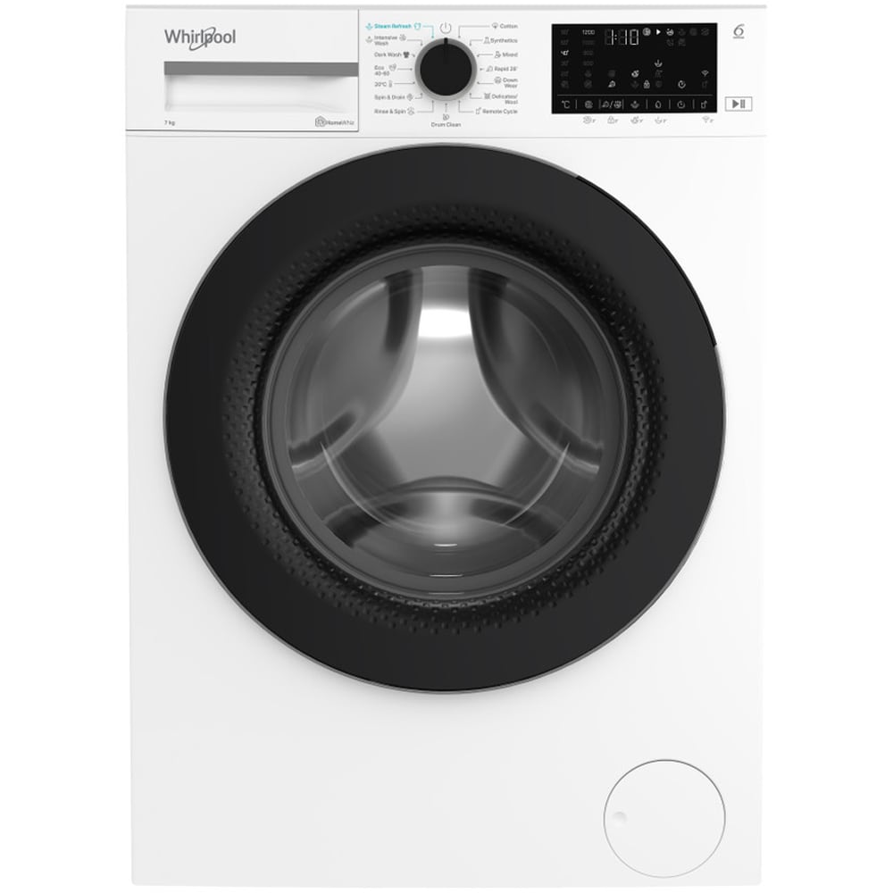 Masina de spalat rufe frontala WHIRLPOOL WAM 762WB EE, 6th Sense, 7 kg, 1200rpm, Clasa A, alb