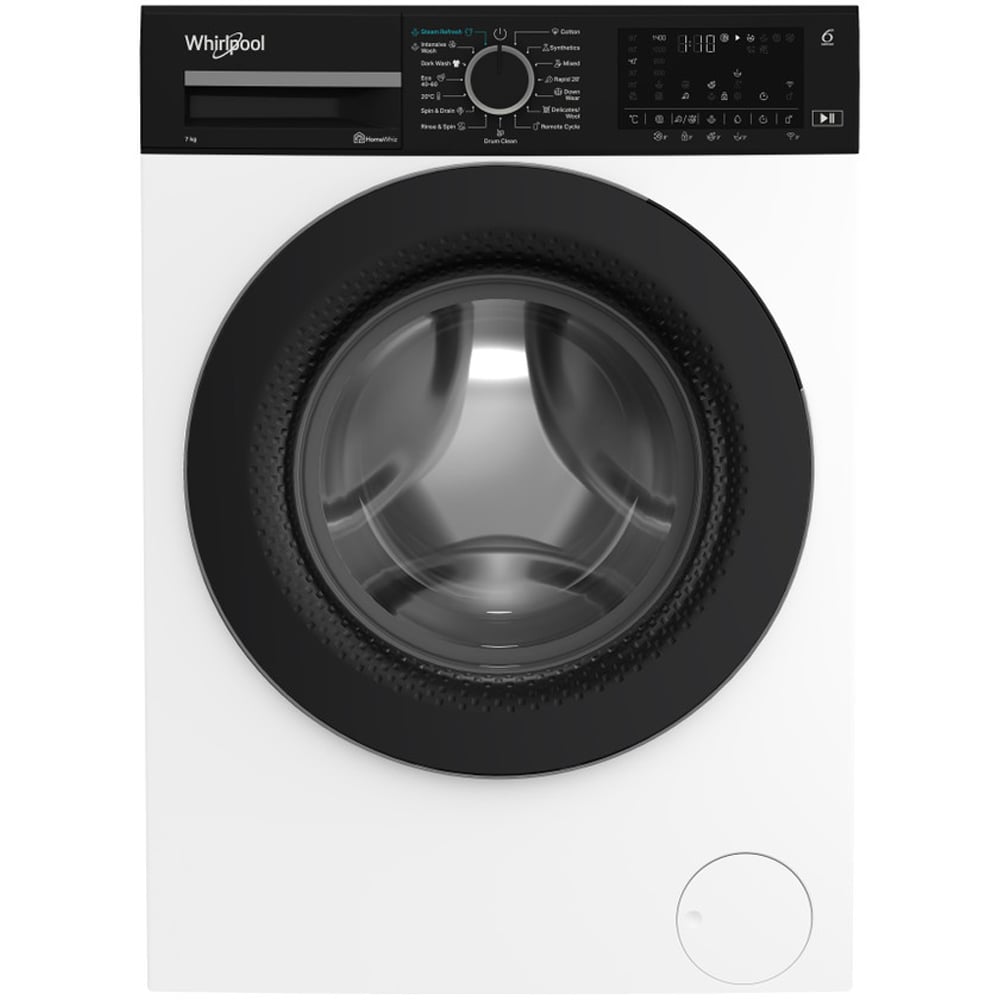 Masina de spalat rufe frontala WHIRLPOOL WAM 764WKB EE, Home Whiz, 6th Sense, 7 kg, 1200rpm, Clasa A, alb