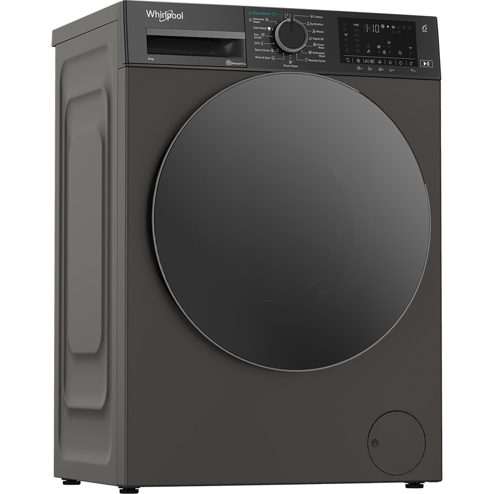 Masina de spalat rufe frontala slim WHIRLPOOL WAM 86GBC EE, Steam, 8 kg, 1400rpm, Clasa A, Wi-Fi, antracit