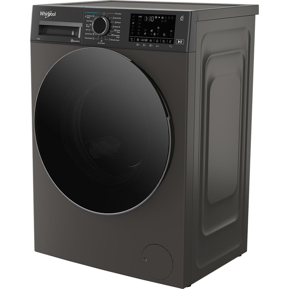 Masina de spalat rufe frontala slim WHIRLPOOL WAM 86GBC EE, Steam, 8 kg, 1400rpm, Clasa A, Wi-Fi, antracit