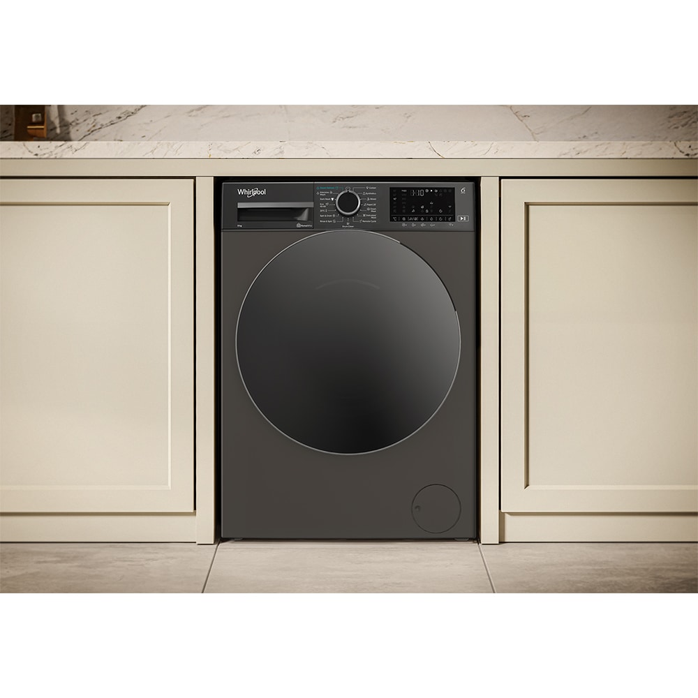 Masina de spalat rufe frontala slim WHIRLPOOL WAM 86GBC EE, Steam, 8 kg, 1400rpm, Clasa A, Wi-Fi, antracit