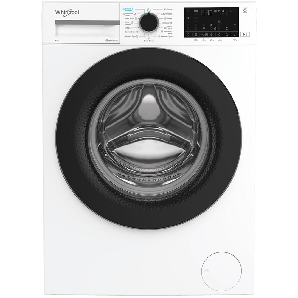 Masina de spalat rufe frontala WHIRLPOOL WAM 87WB EE, Home Whiz, 6th Sense, 8 kg, 1400rpm, Clasa A, alb