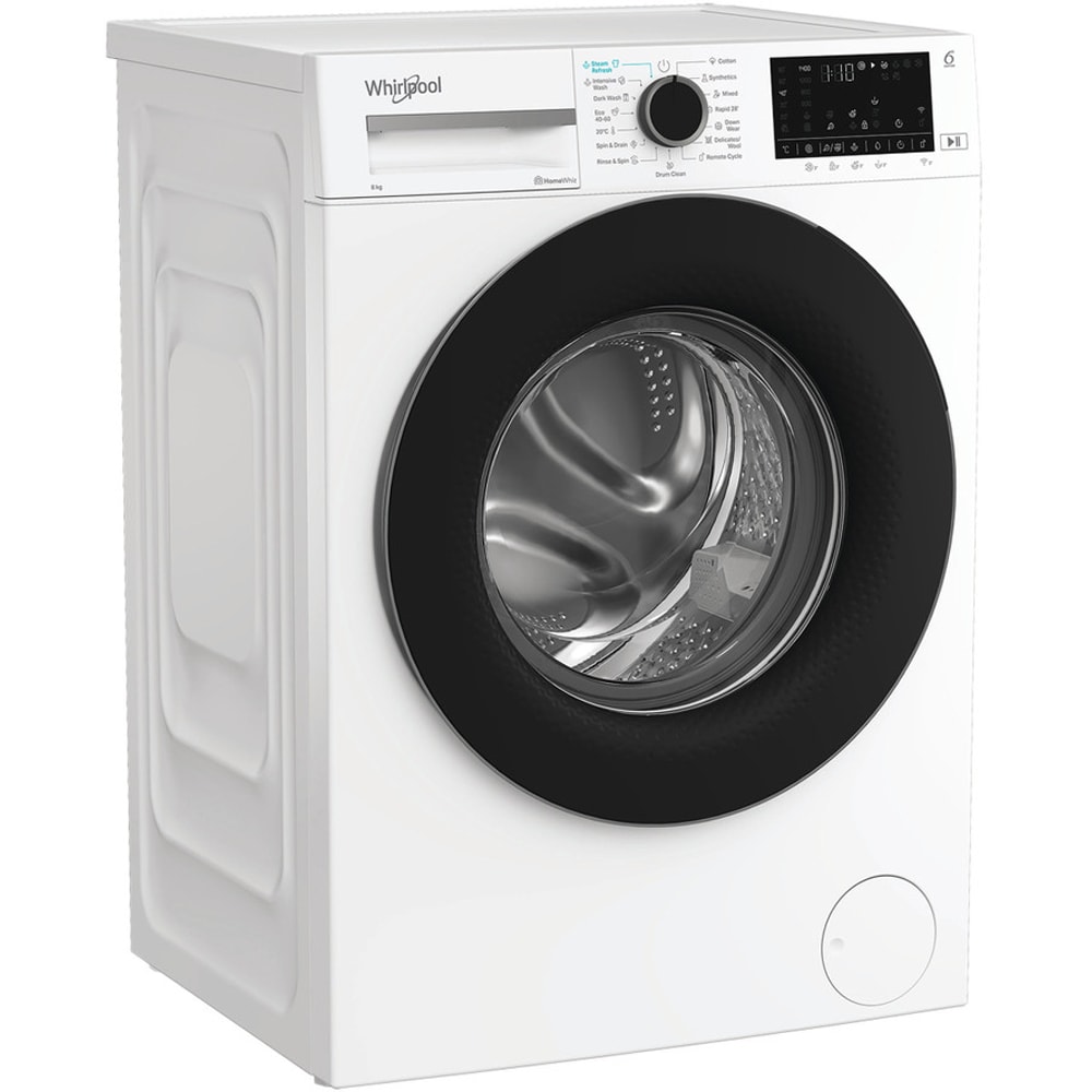 Masina de spalat rufe frontala WHIRLPOOL WAM 87WB EE, Home Whiz, 6th Sense, 8 kg, 1400rpm, Clasa A, alb