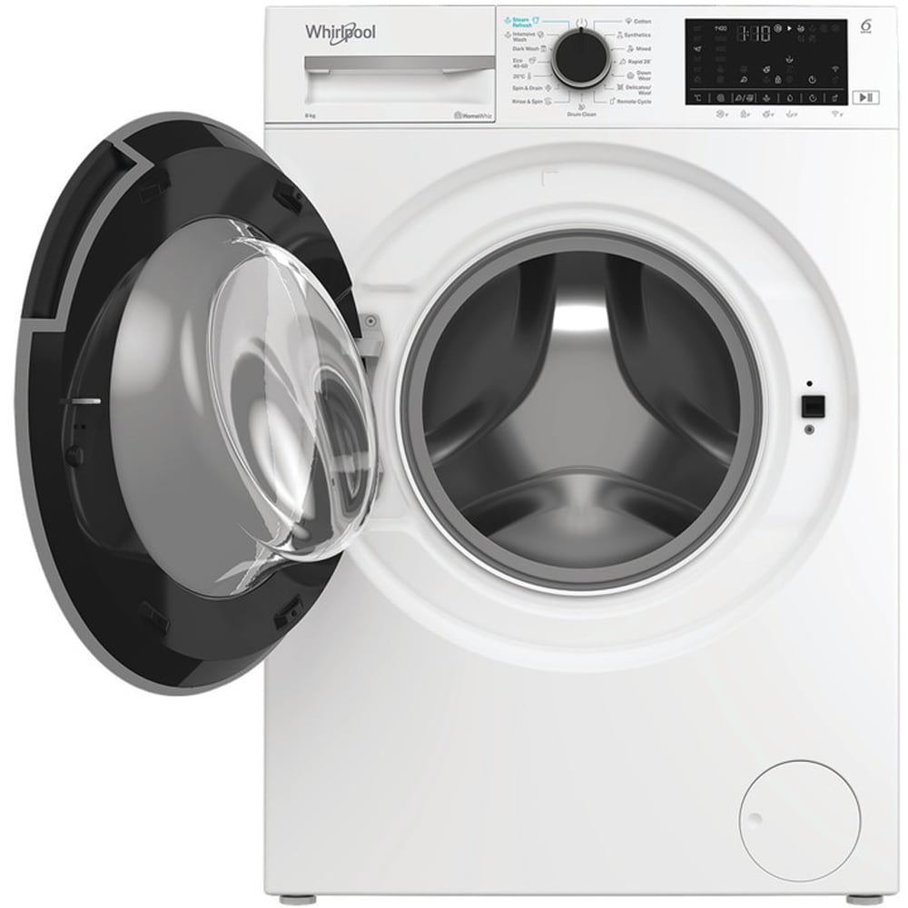Masina de spalat rufe frontala WHIRLPOOL WAM 87WB EE, Home Whiz, 6th Sense, 8 kg, 1400rpm, Clasa A, alb