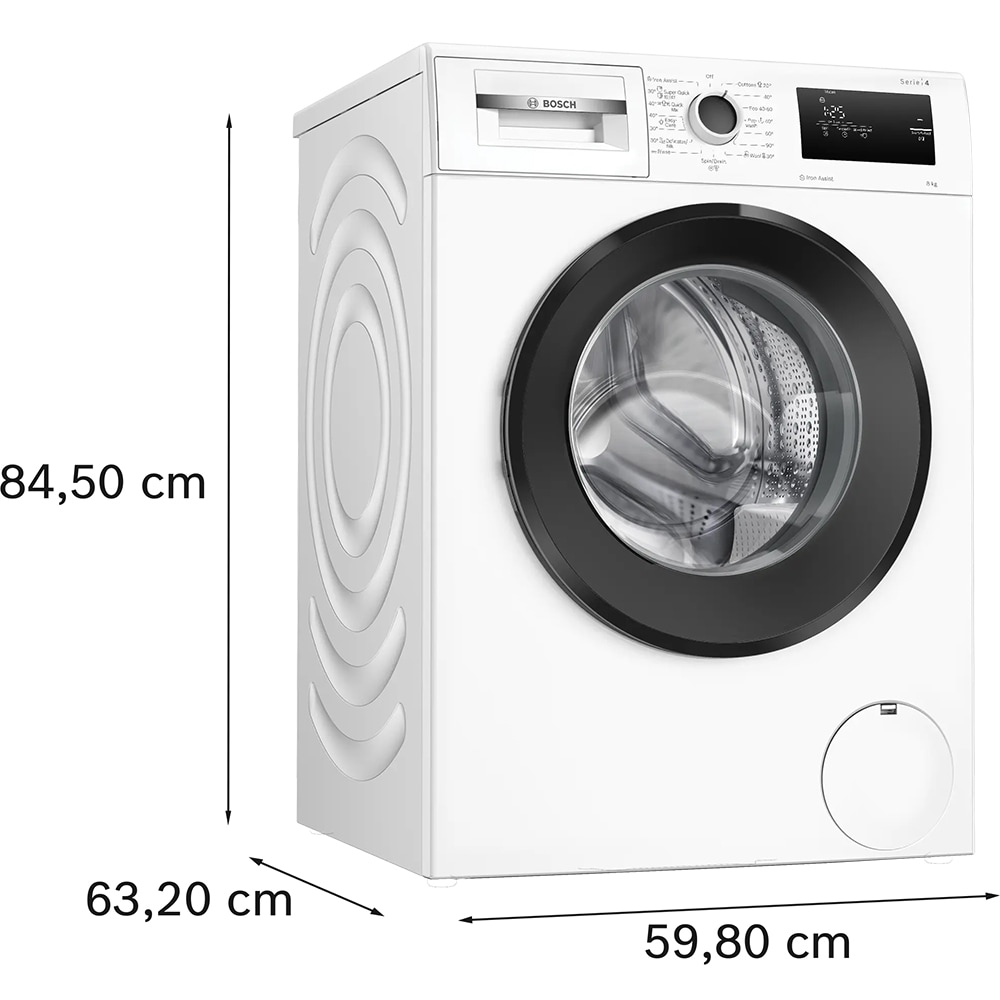 Masina de spalat rufe frontala BOSCH WAN2806BBY, 8 kg, 1400rpm, Clasa A, alb