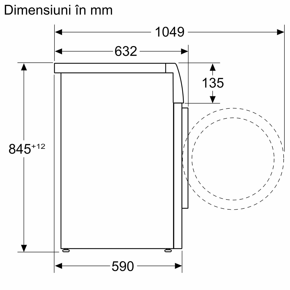 Masina de spalat rufe frontala BOSCH WAN2829NBY, 8 kg, 1400rpm, Clasa A, alb
