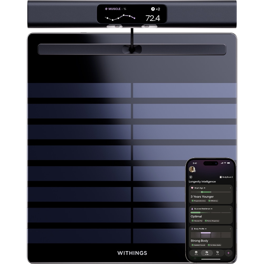 Cantar corporal WITHINGS Body Scan 2, negru